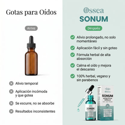 Sonum – Alivia el Tinnitus y el Ruido Constante en tus Oídos · Gotas Óticas