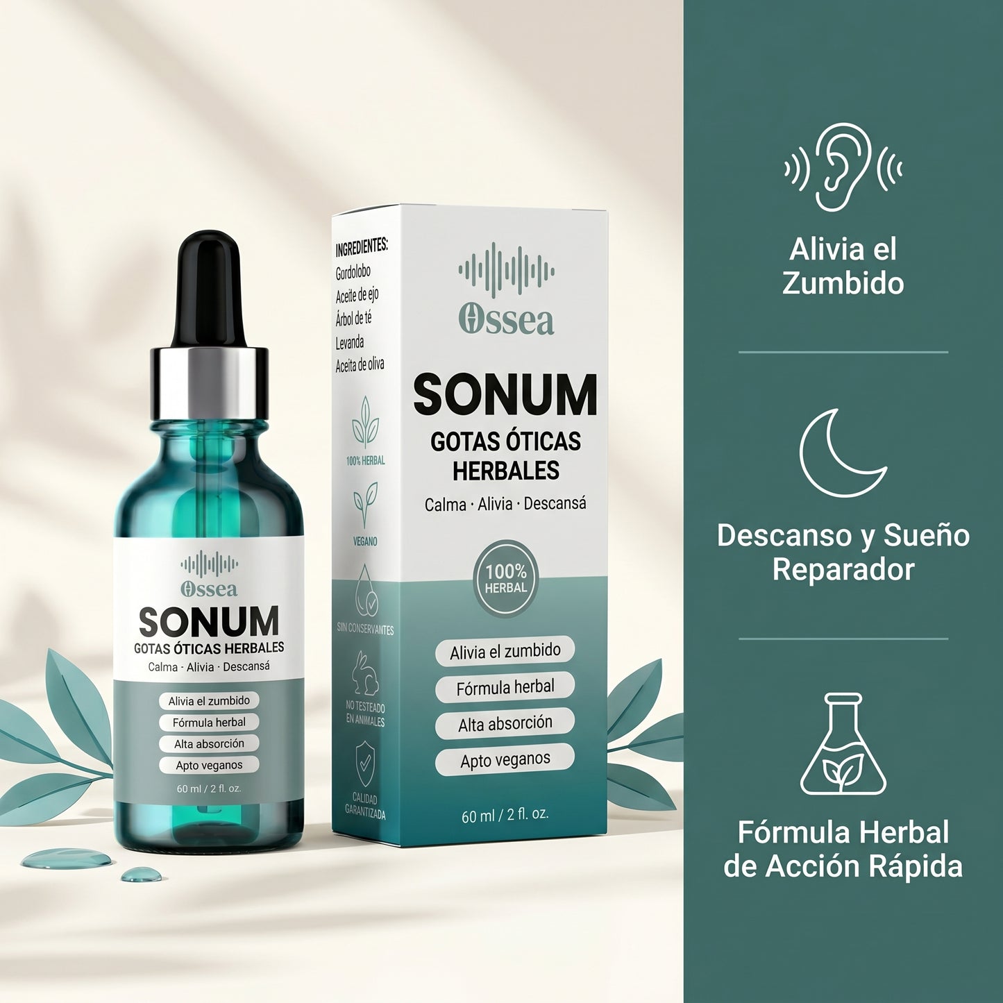 Sonum – Alivia el Tinnitus y el Ruido Constante en tus Oídos · Gotas Óticas