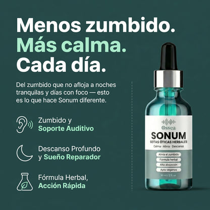 Sonum – Alivia el Tinnitus y el Ruido Constante en tus Oídos · Gotas Óticas
